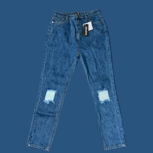 NWT BooHoo Hi Rise Jeans Size 10 Tall 31x 30 #106 - Picture 5 of 5